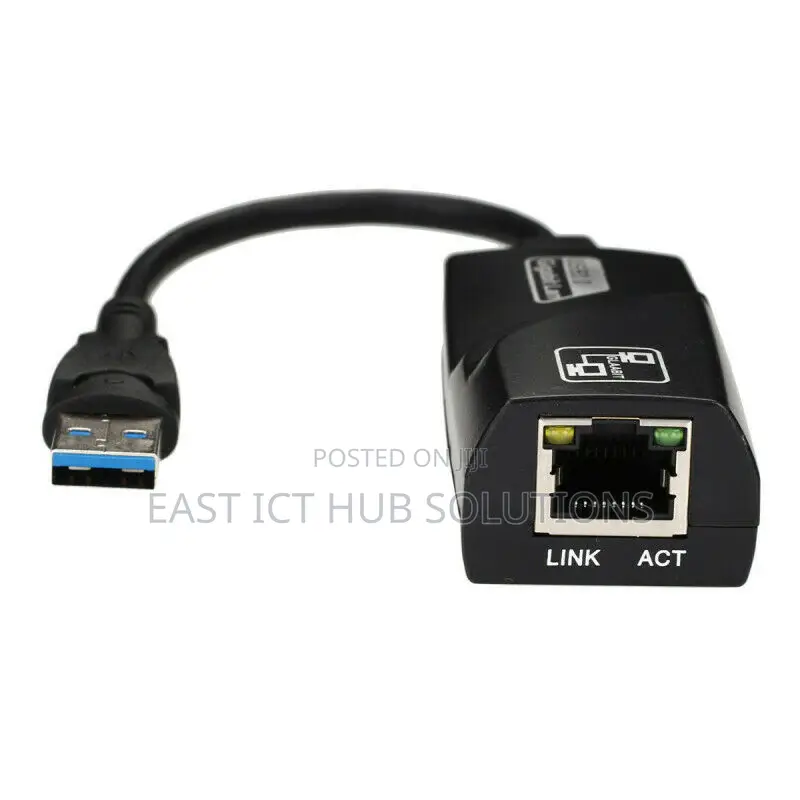 Uperspeed USB 3.0 To RJ45 Gigabit Ethernet Network Adapter In Black