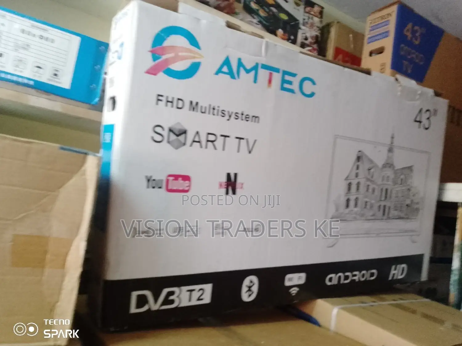 Amtec 43 Inch Smart Android Frameless With Youtube Netflix