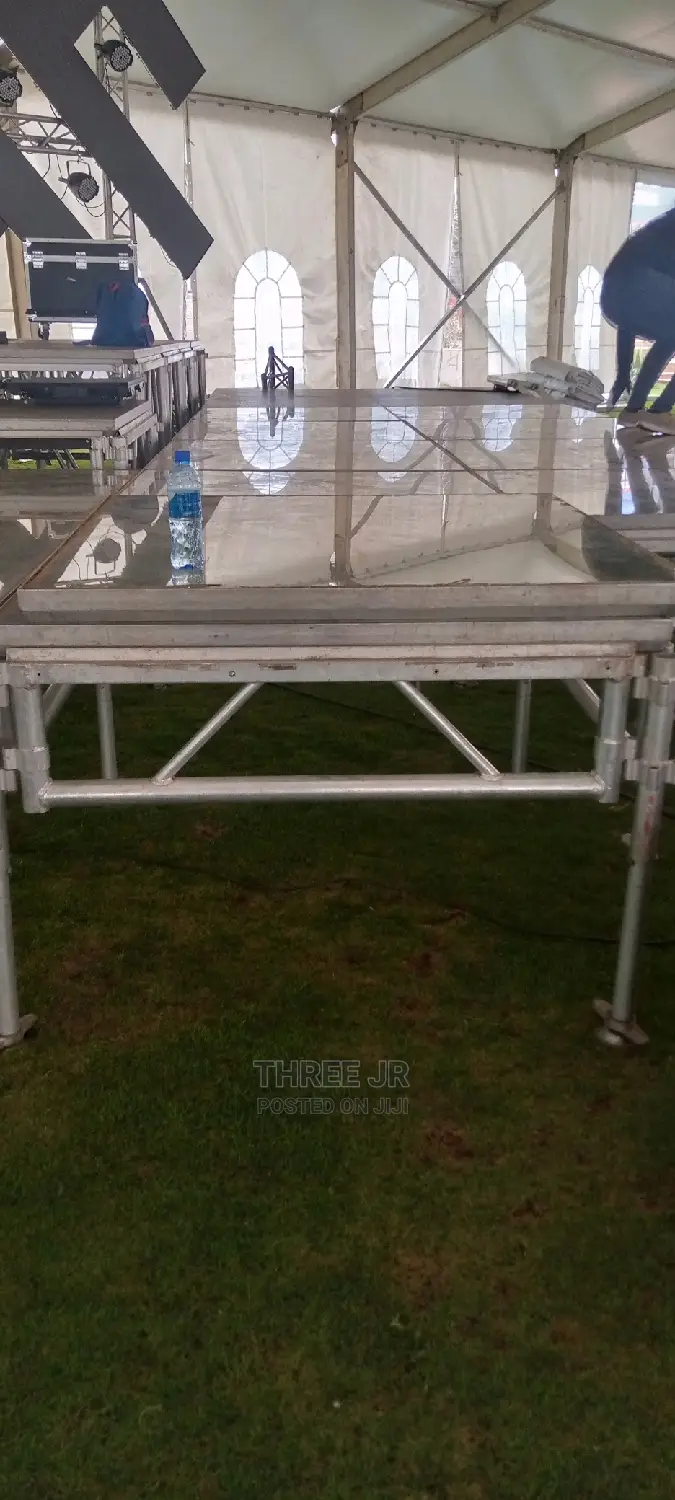 Stage Set Up for a Church Above Photos Hire Standard Height