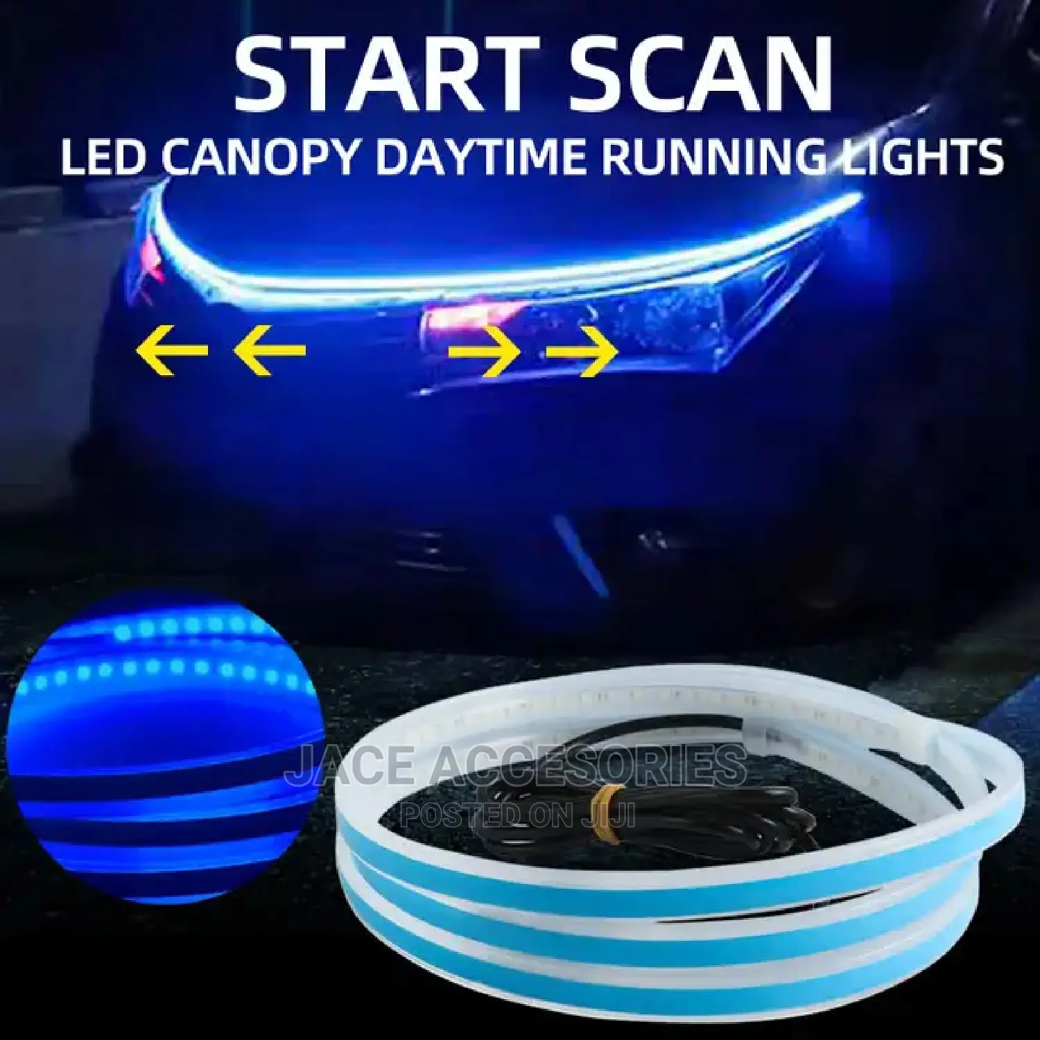 Car Hood Lights With Scan Effect