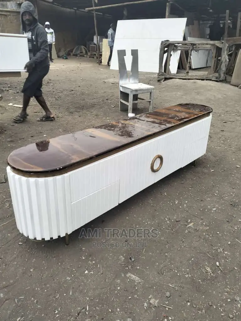 7ft Marble Tv Stand