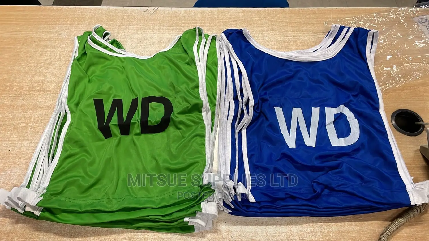 A Set of 14 Netball Bibs With Markings