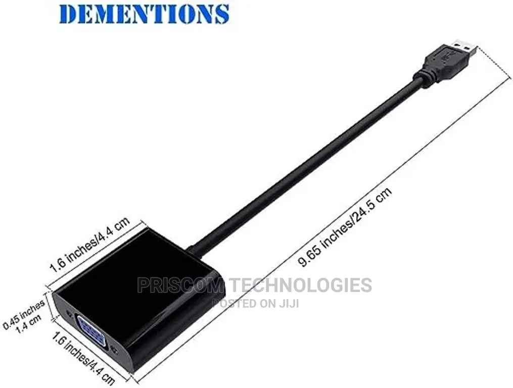 USB To VGA Converter For Desktop, Laptop, Computer, Monitor