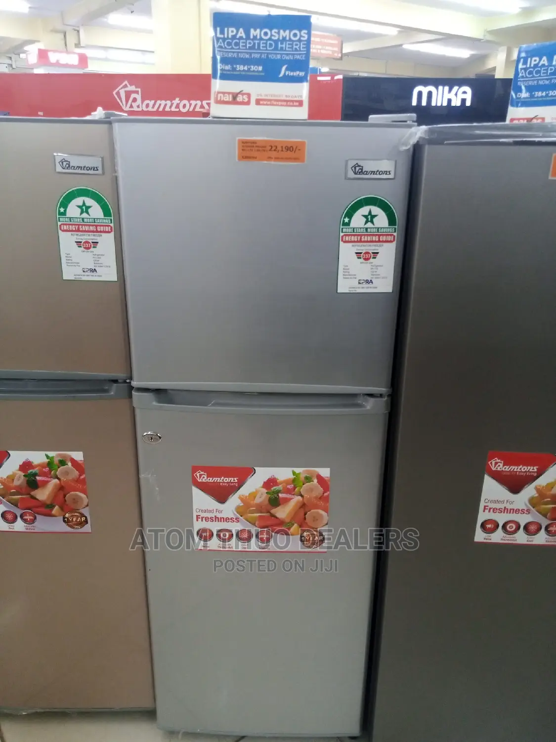 Brand New Double Door Rf/339 Defrost Ramtons 138 Litres