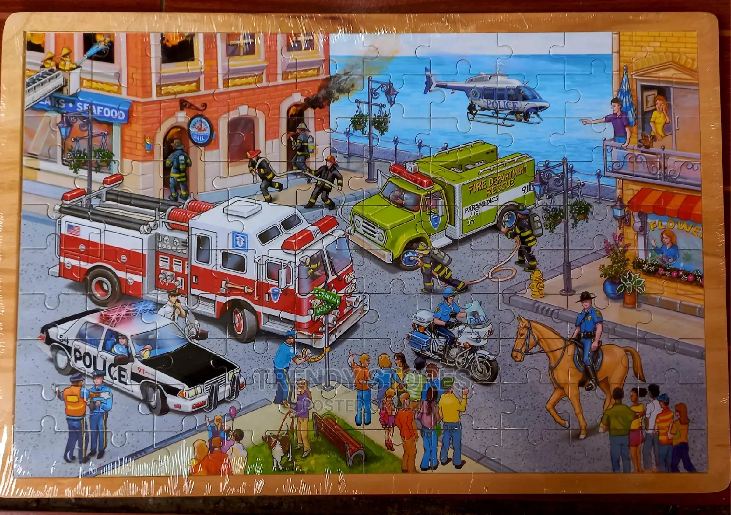 100pcs Fire Emergency Jigsaw Puzzle