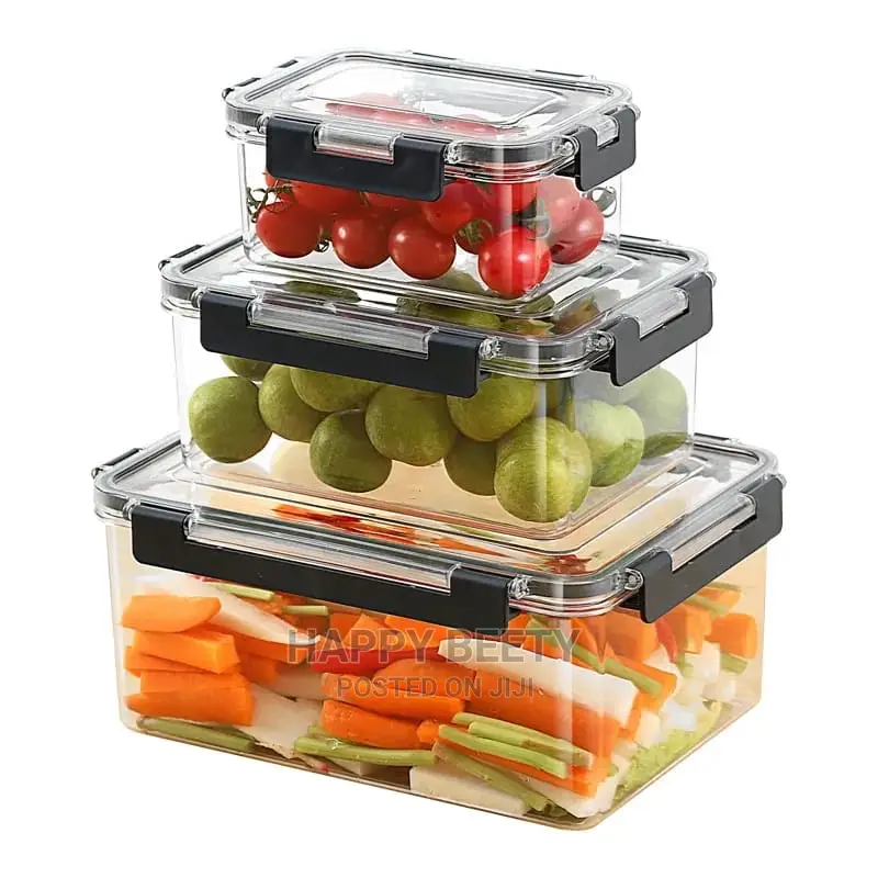 *Clear Acrylic Food Storage Containers(3pcs a Set)