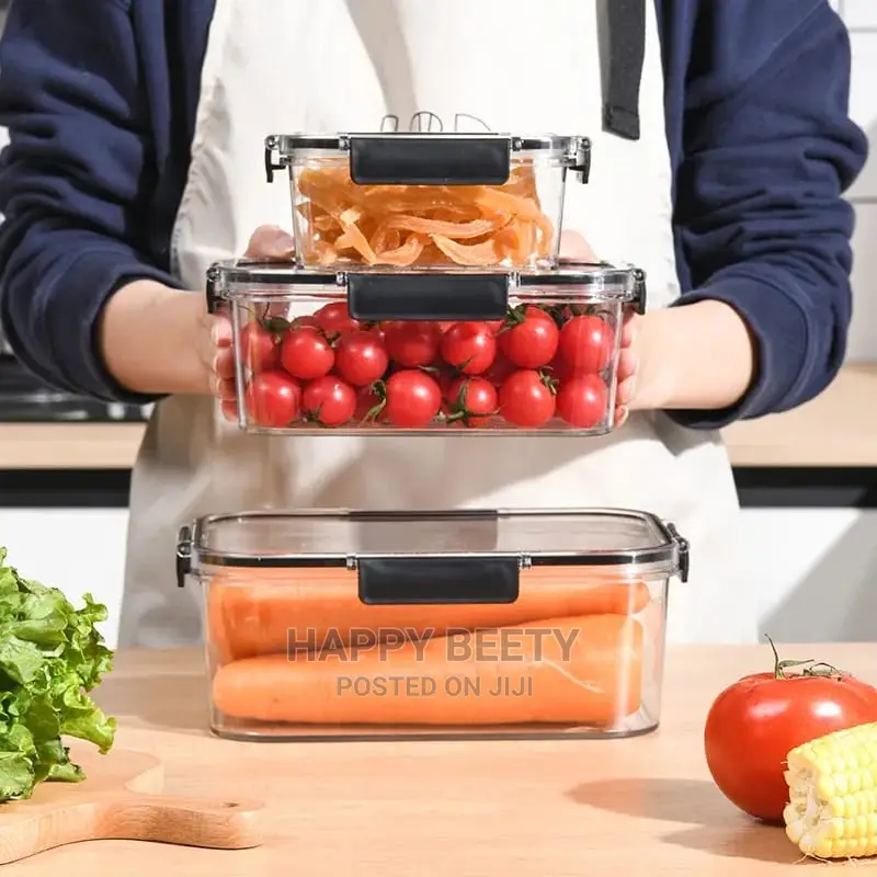 *Clear Acrylic Food Storage Containers(3pcs a Set)
