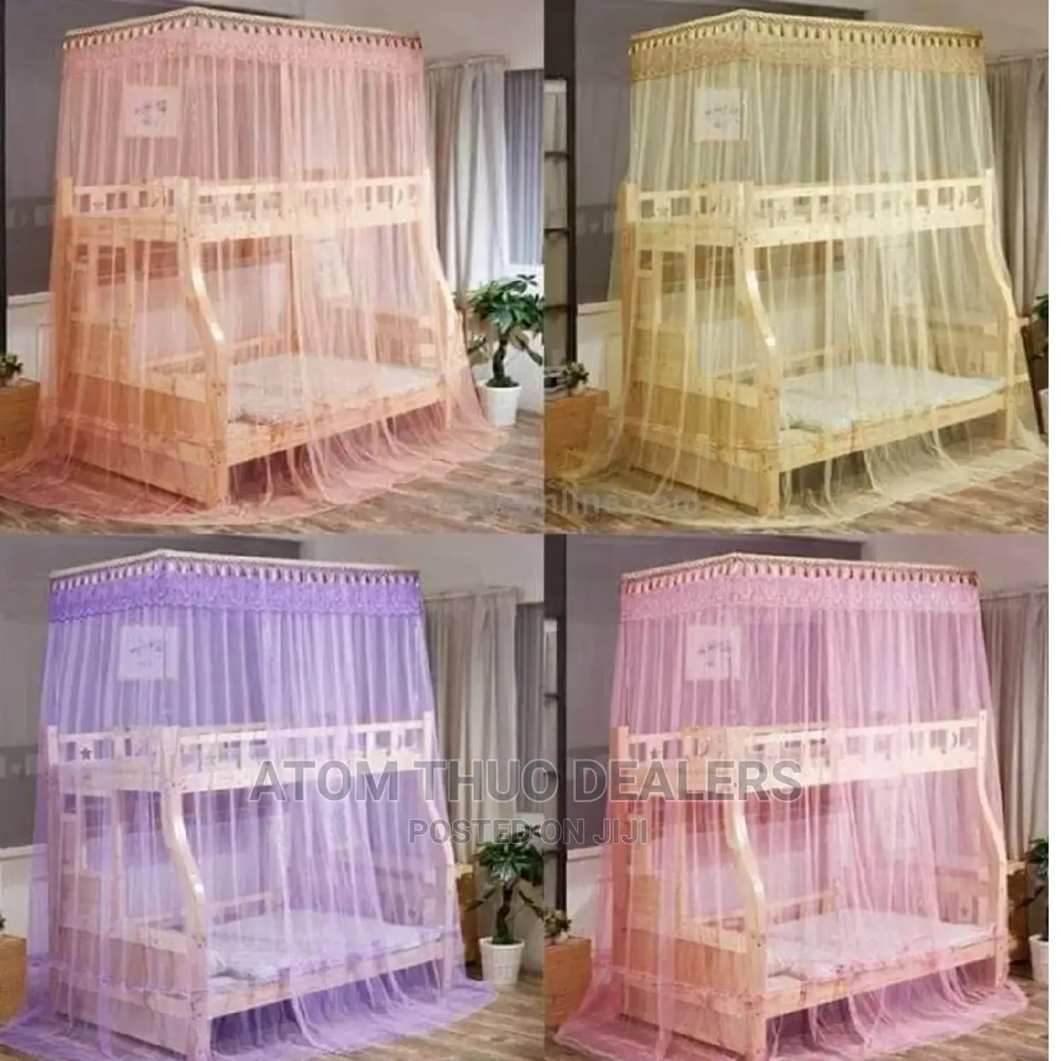 Double Decker Free Size Mosquito Net ,.