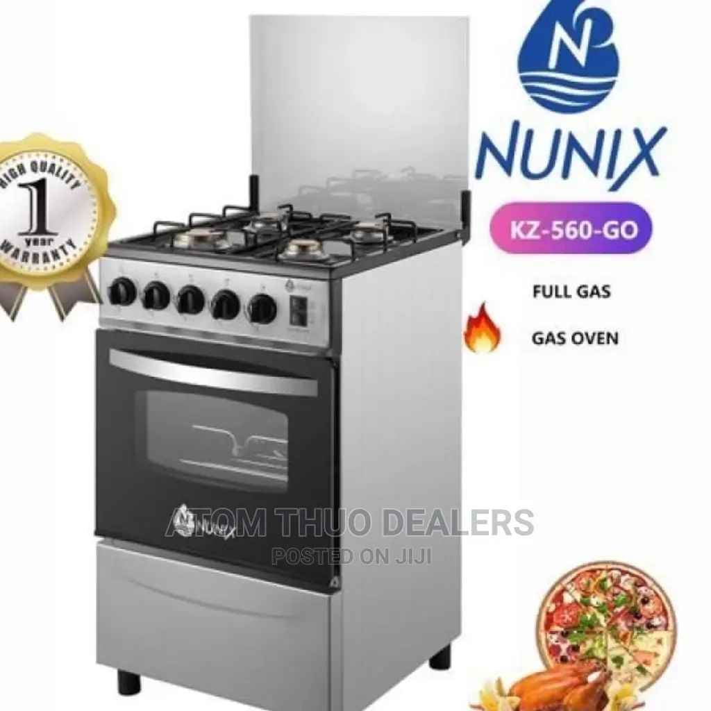Nunix 4 Gas Standing Cooker With Gas Oven Nunix 