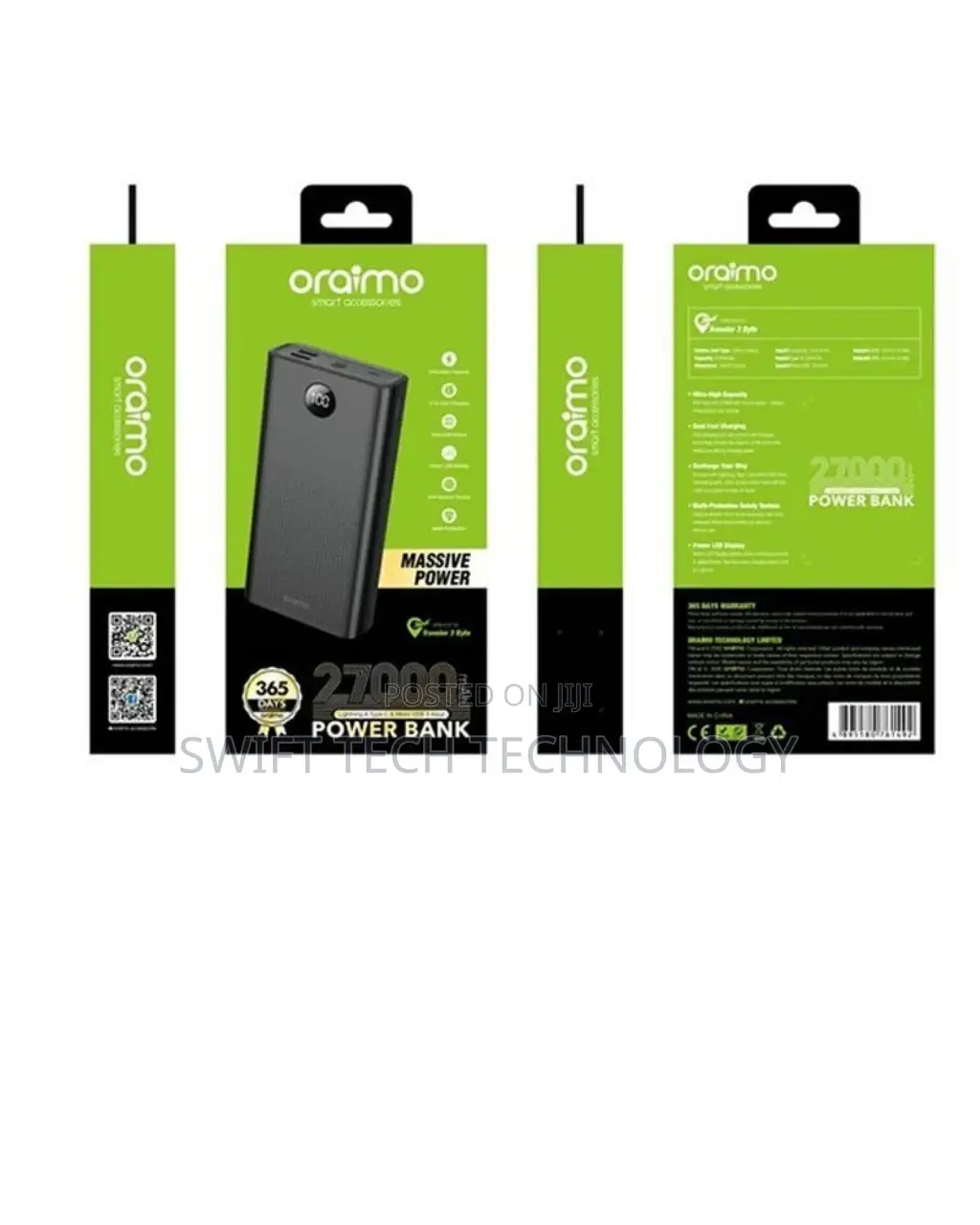 Power Bank Oraimo Power Bank 27,000 ,New