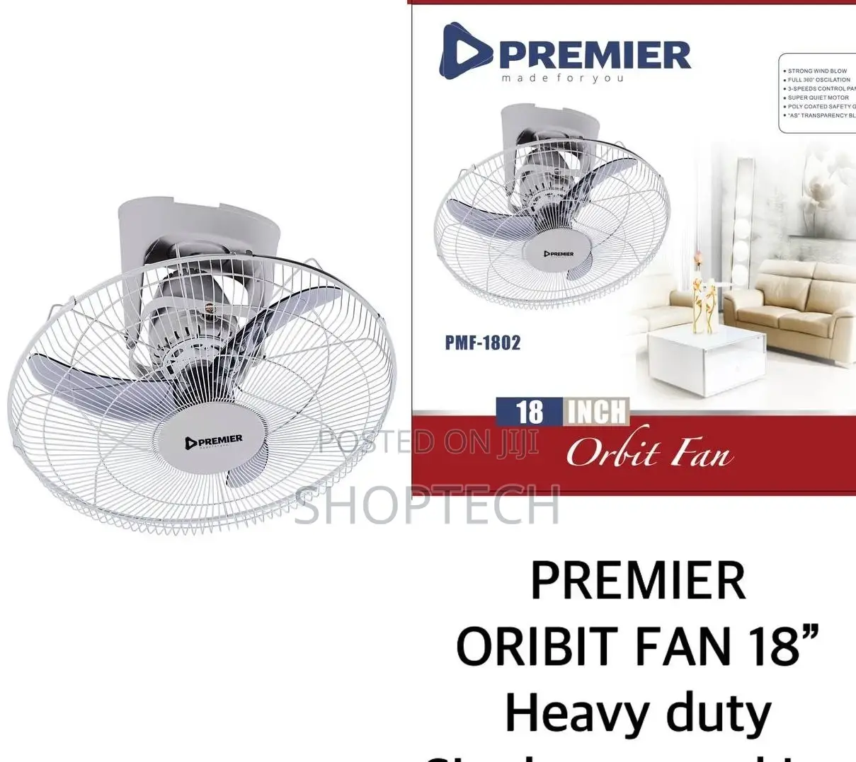 Premier Orbit Fan 18"Inch Heavy Duty