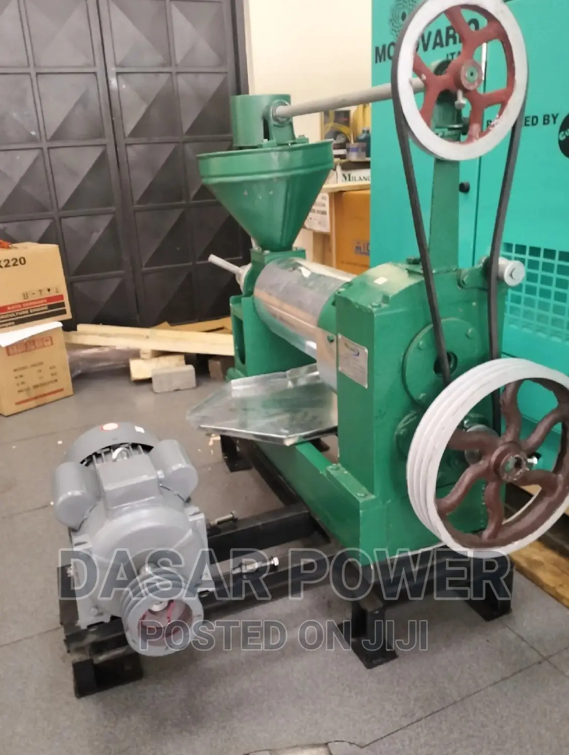 Oil Press Machine Complete With Frame, Motor Starter.