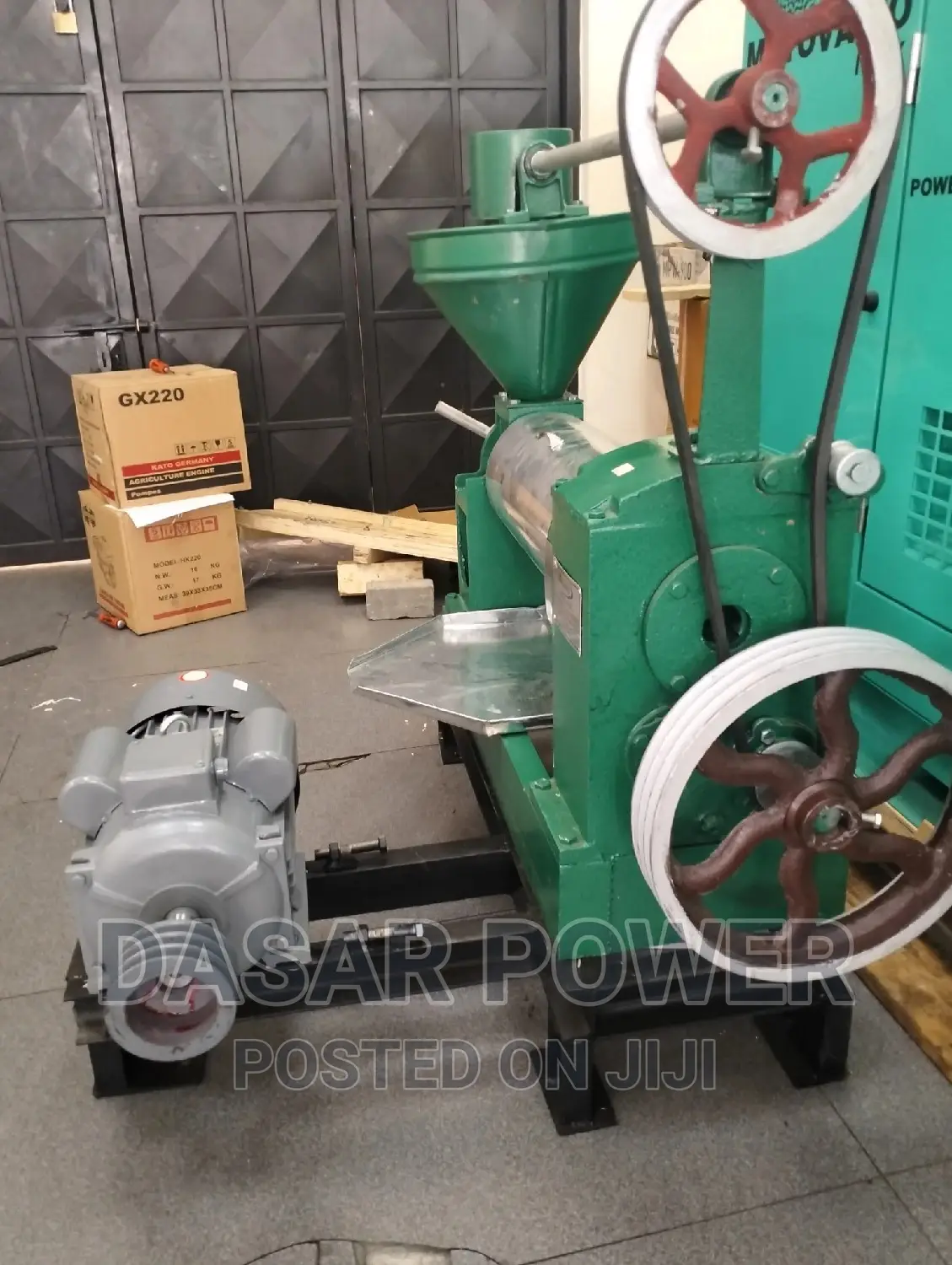 Oil Press Machine Complete With Frame, Motor Starter.