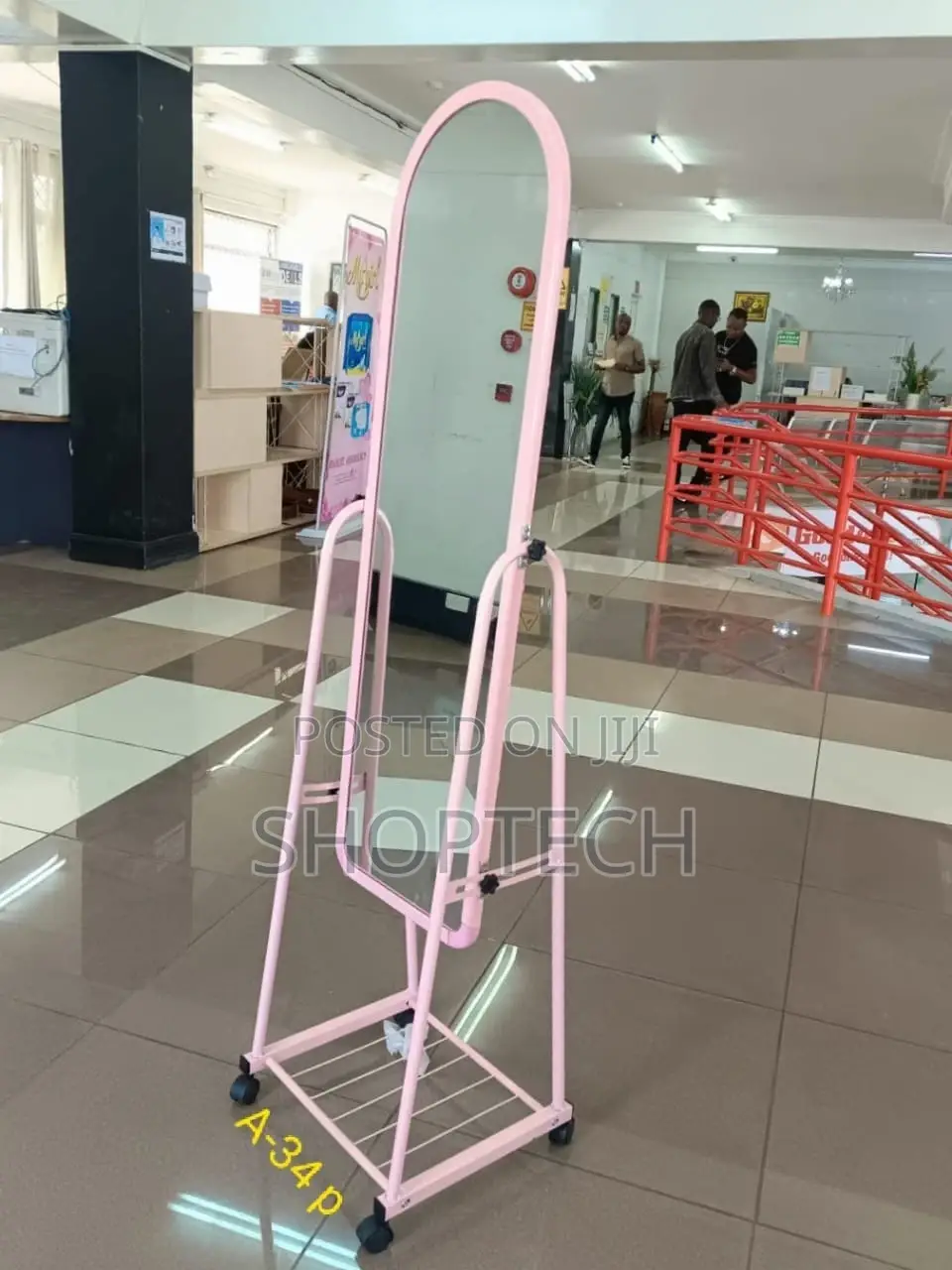 Dressing Mirror With Wheel And Shoe Rack