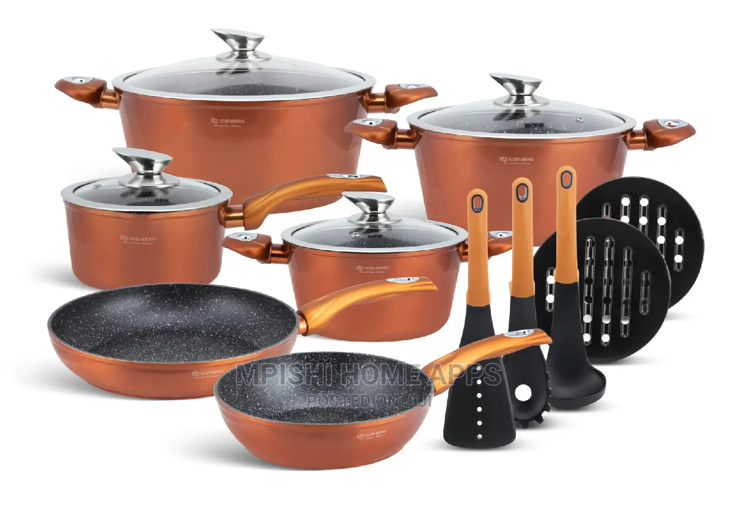 15pcs Edenberg Cookware Set EB-5618