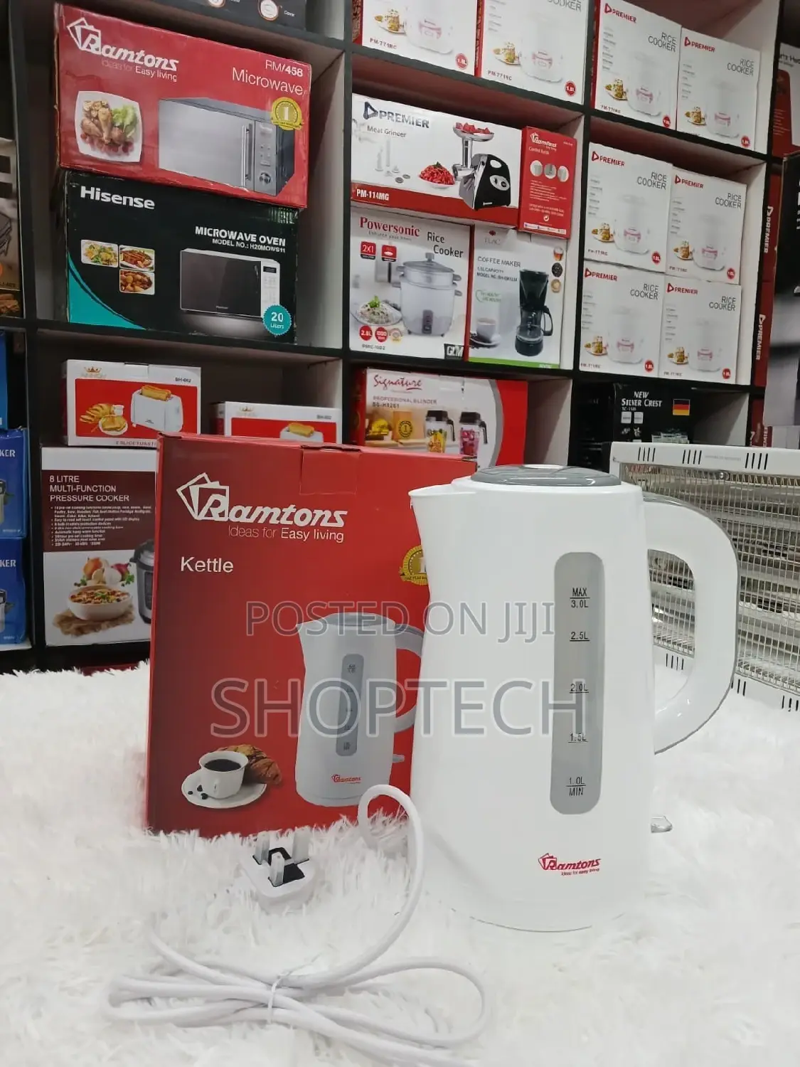 Ramton Corded Electric Kettle 1.7ltrs