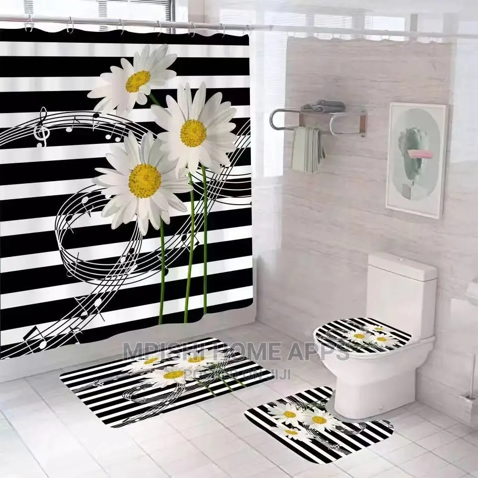 Shower Curtain Set 4pcs