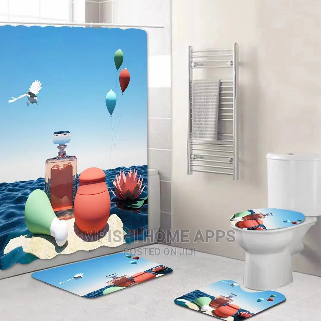 Shower Curtain Set 4pcs