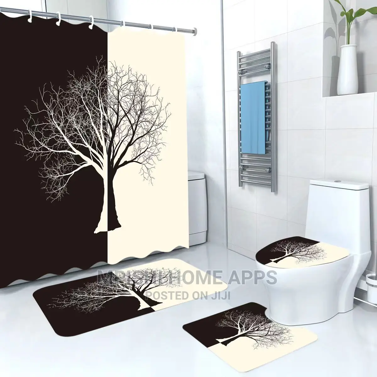 Shower Curtain Set 4pcs
