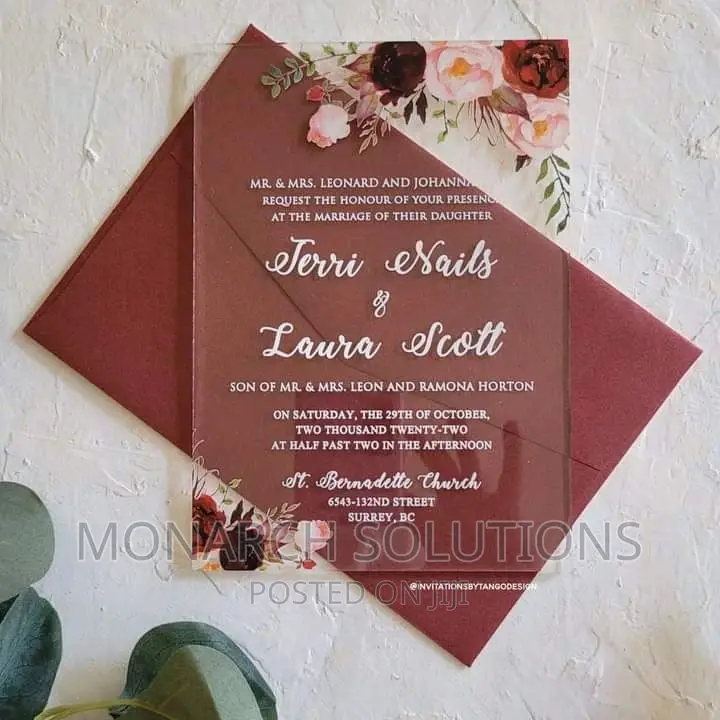 Executive Clear Wedding Invitations