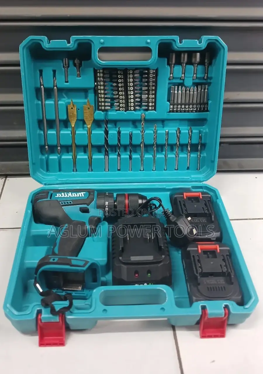 Makita Cordless Drill With Bits and Tool Box