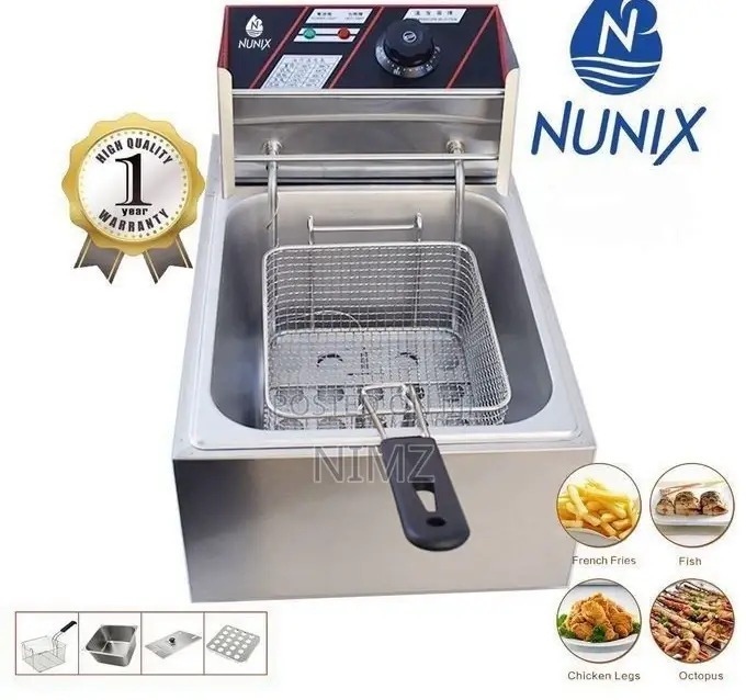 Nunix Commercial Stainless Steel Electric Deep Fryer 6 Litre