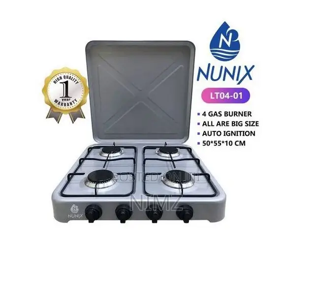 Nunix 4 Gas Table Top COOKER BURNER Stove Portable