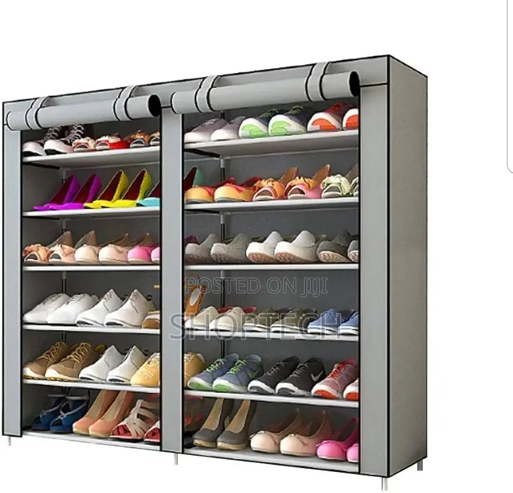 Double Column Shoe Rack With Cover