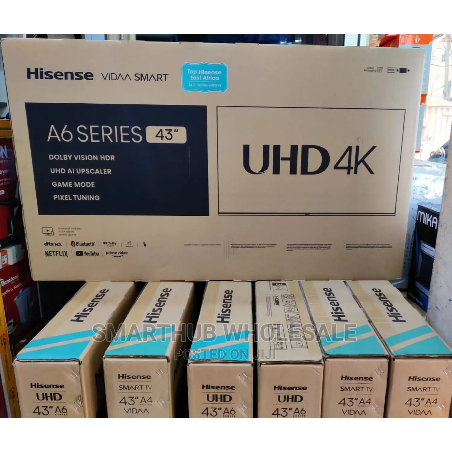 *Hisense 43" Uhd Frameless Tv A6 East Africa Warranty