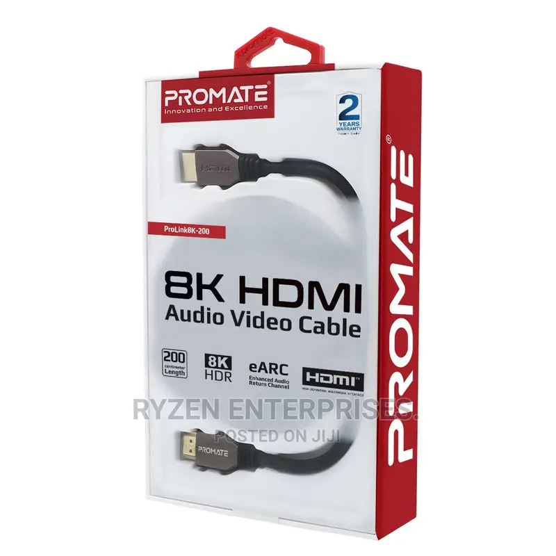 Promate at 60hz HDMI 2.1 Cable With 48gbps Bandwidth Earc