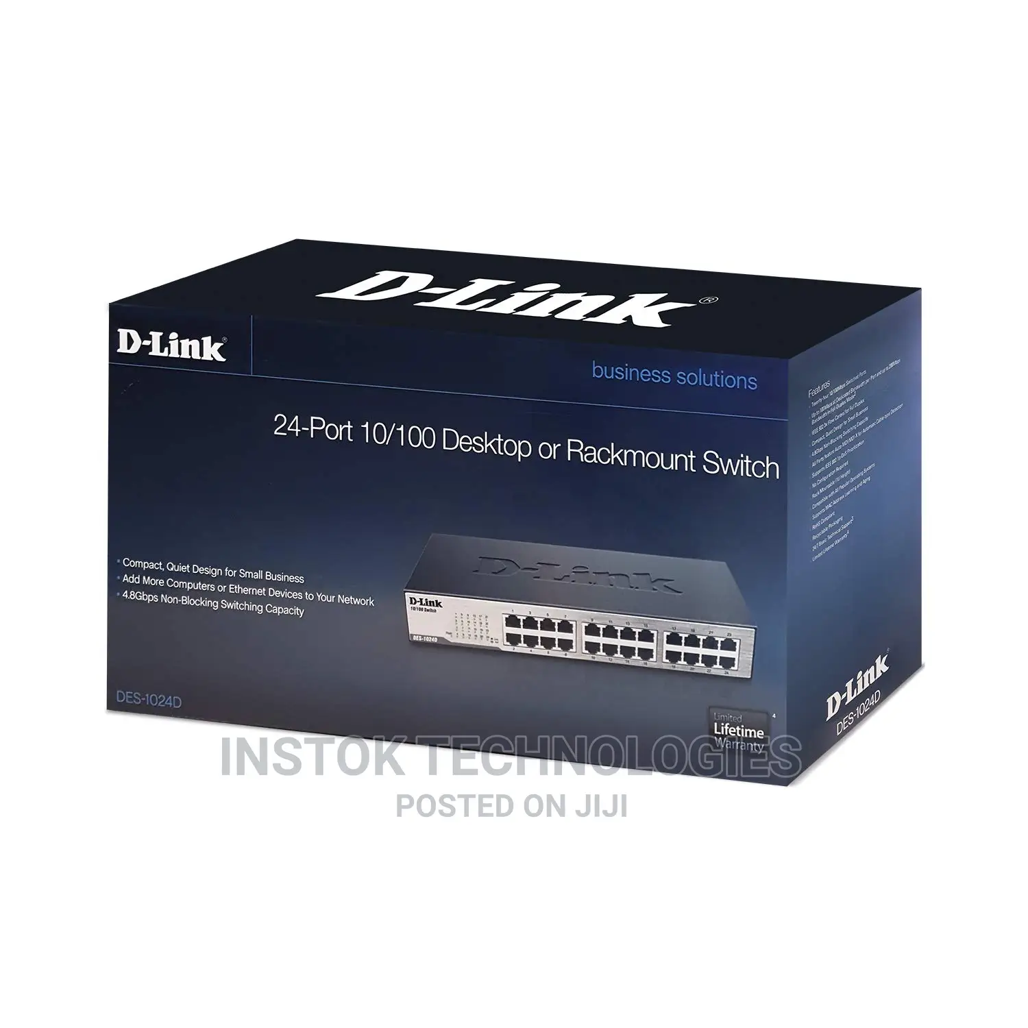 D-Link DES-1024D 24-Port Fast Ethernet Unmanaged Desktop Swi