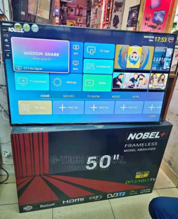 Nobel 50” Frameless Ultra HD Android Tv, Netflix