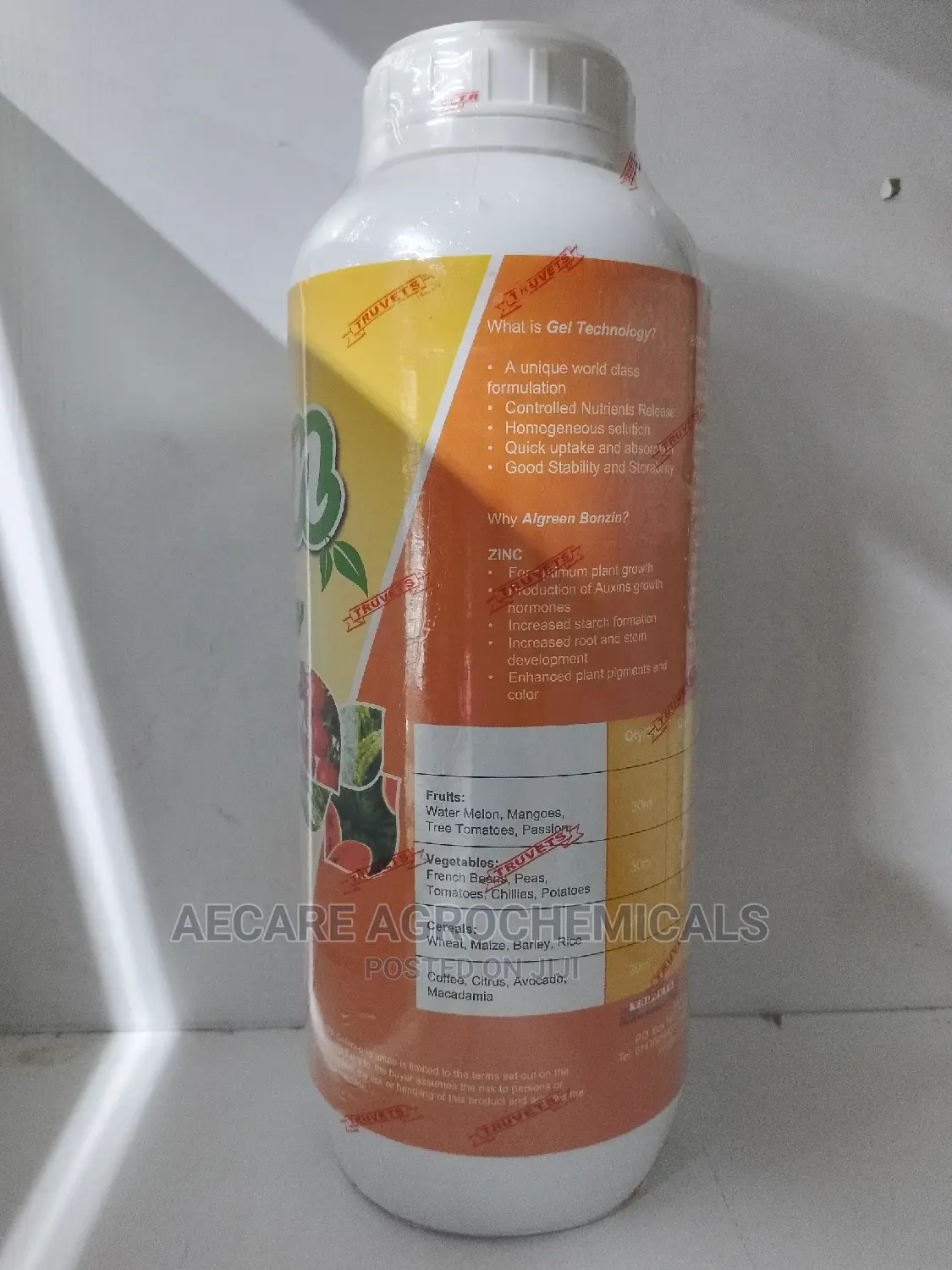 Bonzin (Zinc and Boron Fertilizer)Algreen Npk:14.4.4 1litre