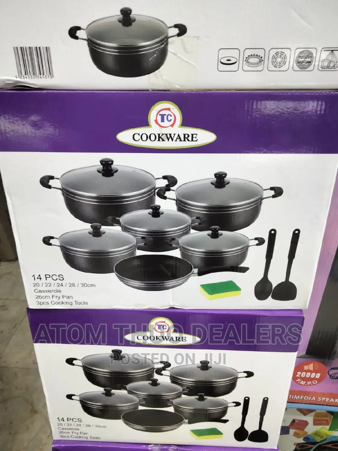 TC 14pcs Non-Stick Cooking Sufuria Set / Pan Serving Spoons