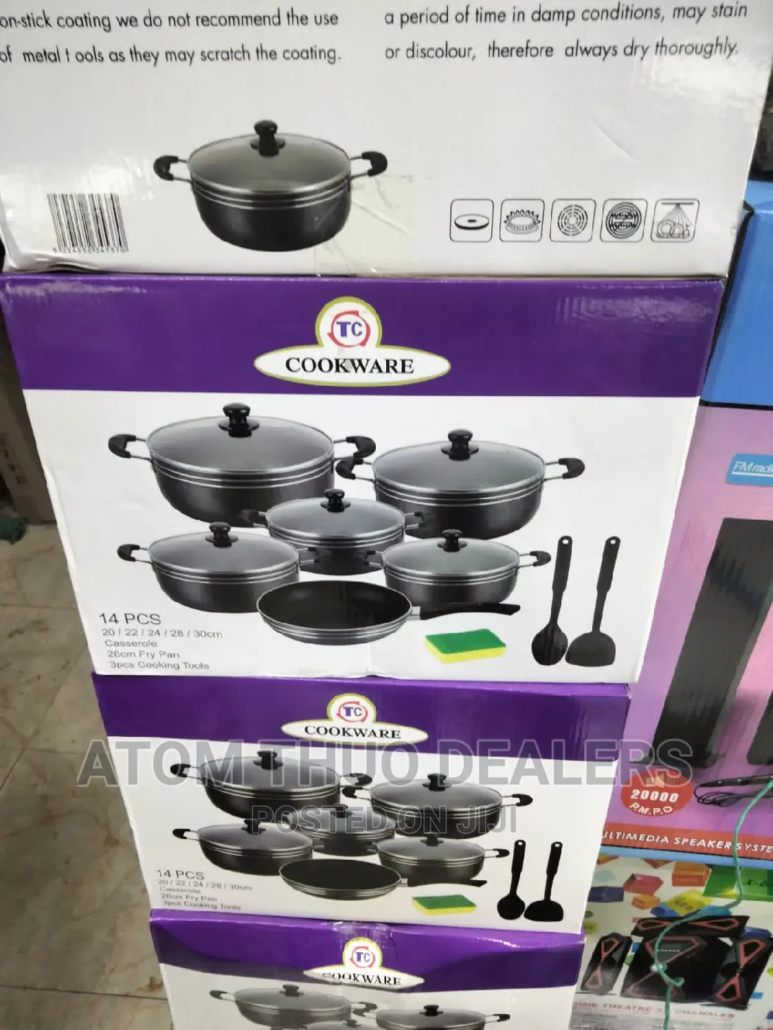 TC 10 PCS Non Stick Cooking Pots With Free Non Stick Spoon