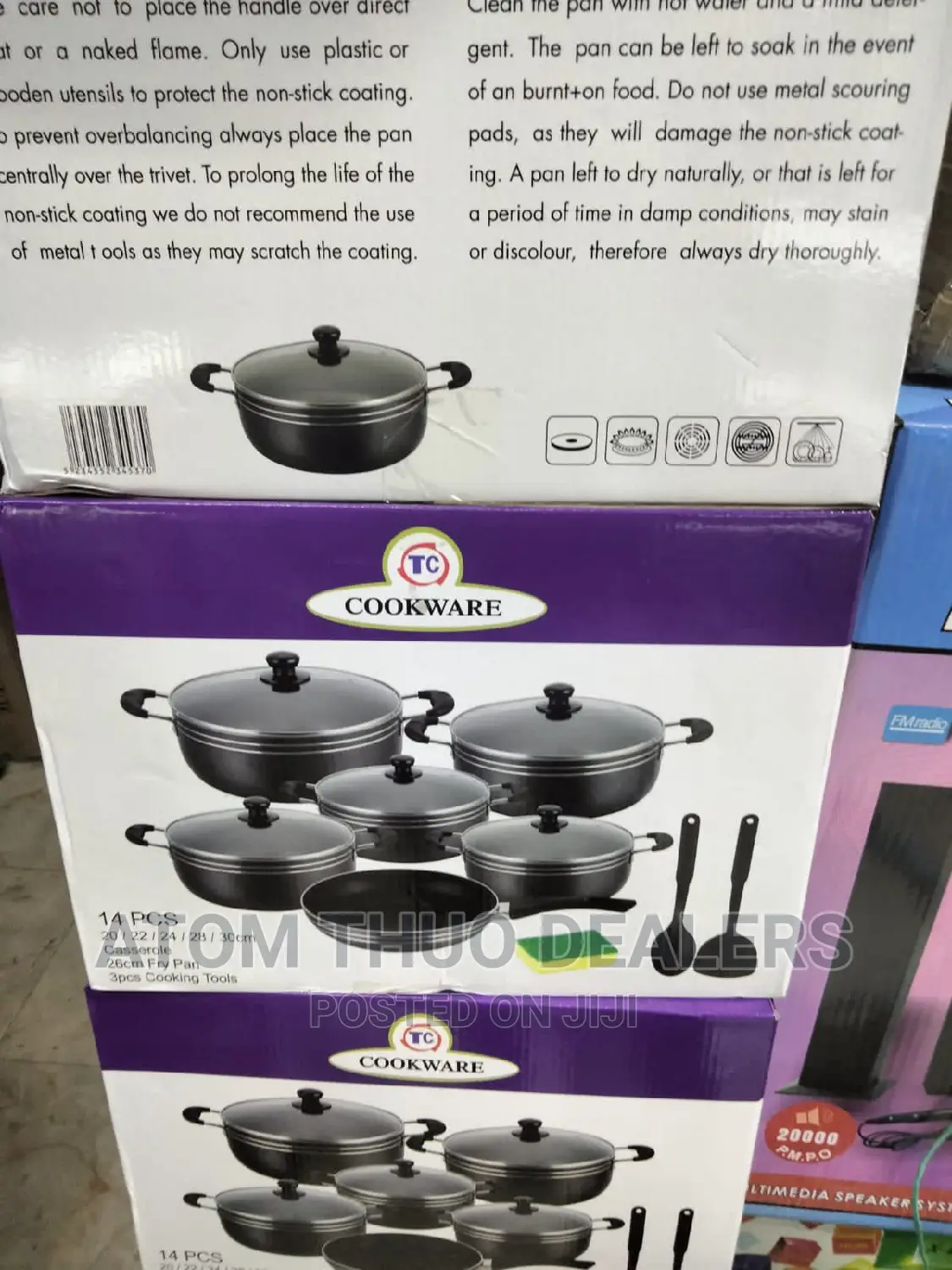 TC 10 PCS Non Stick Cooking Pots With FREE Non Stick Spoons