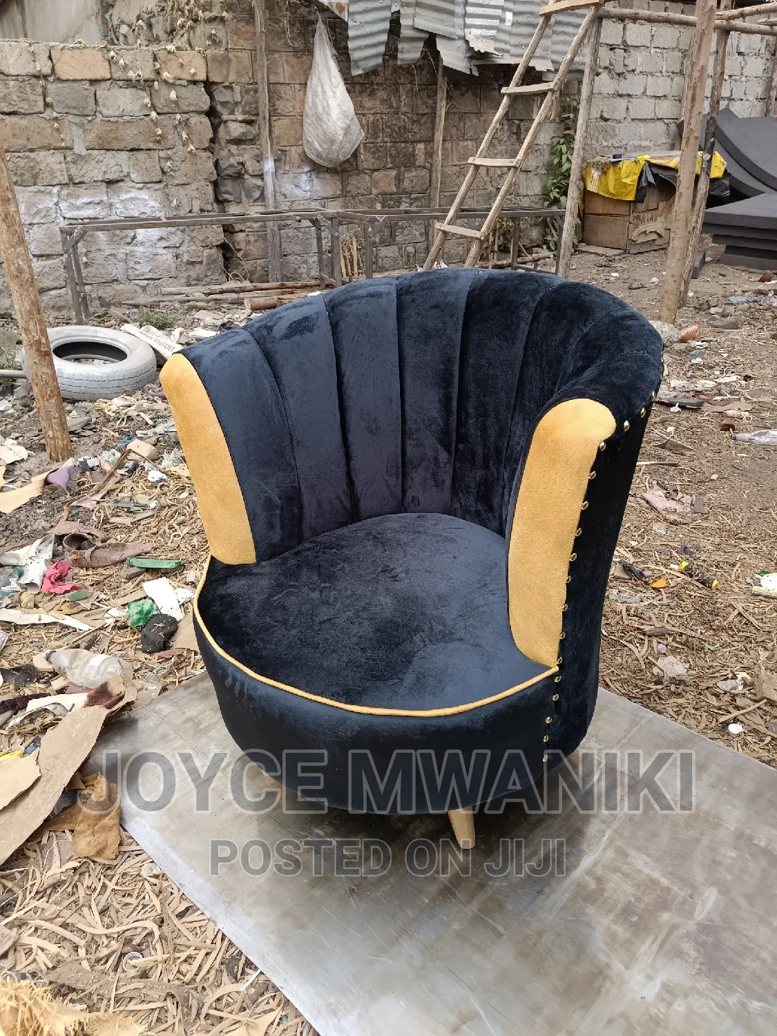 Butterfly or Flower Seats Black and Gold.