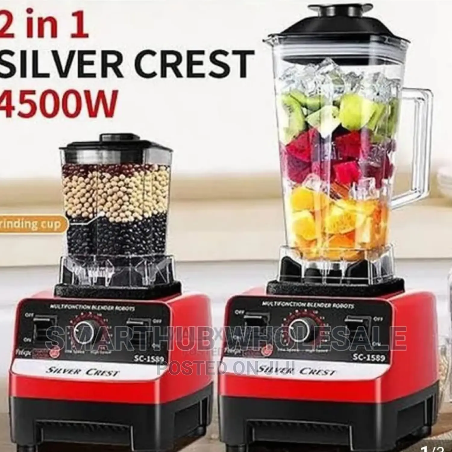 *2 in 1 Silvercrest Commercial Blender 4500w With 2 Jug.