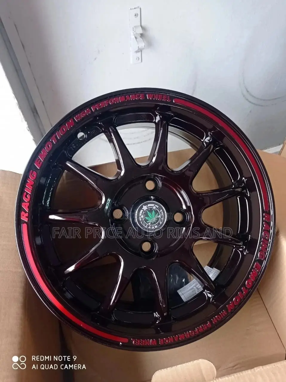 Rims Namba 15/4 by 100 Black Silver and Black Brike Red