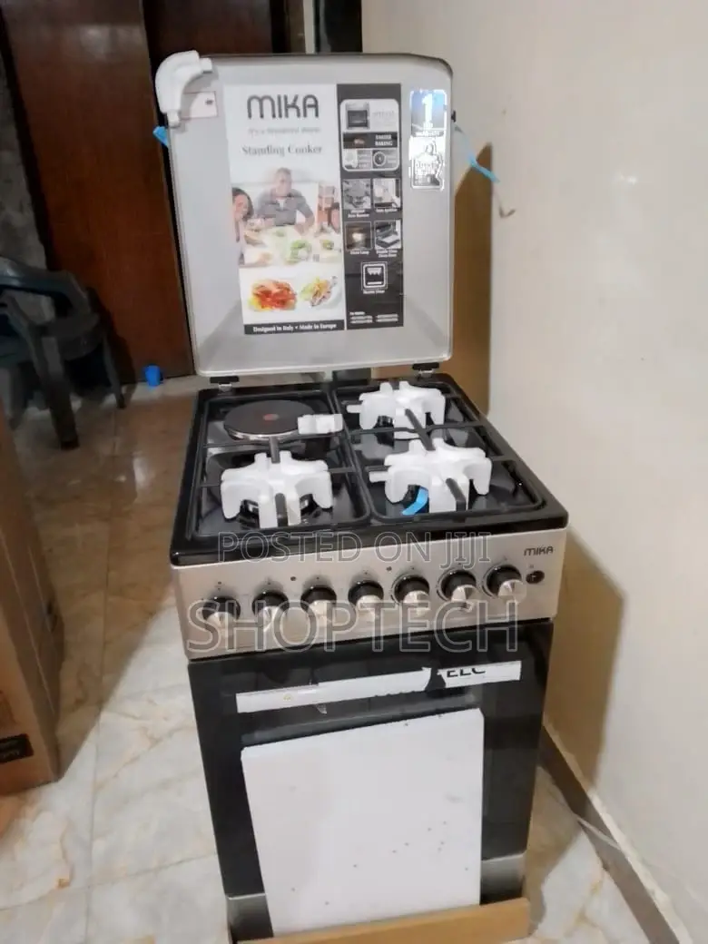 *Mika Standing Cooker 50cmx60cm. Electric Oven. Silver