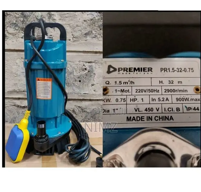 Premier 1HP Electric Submersible Water Pump 32m