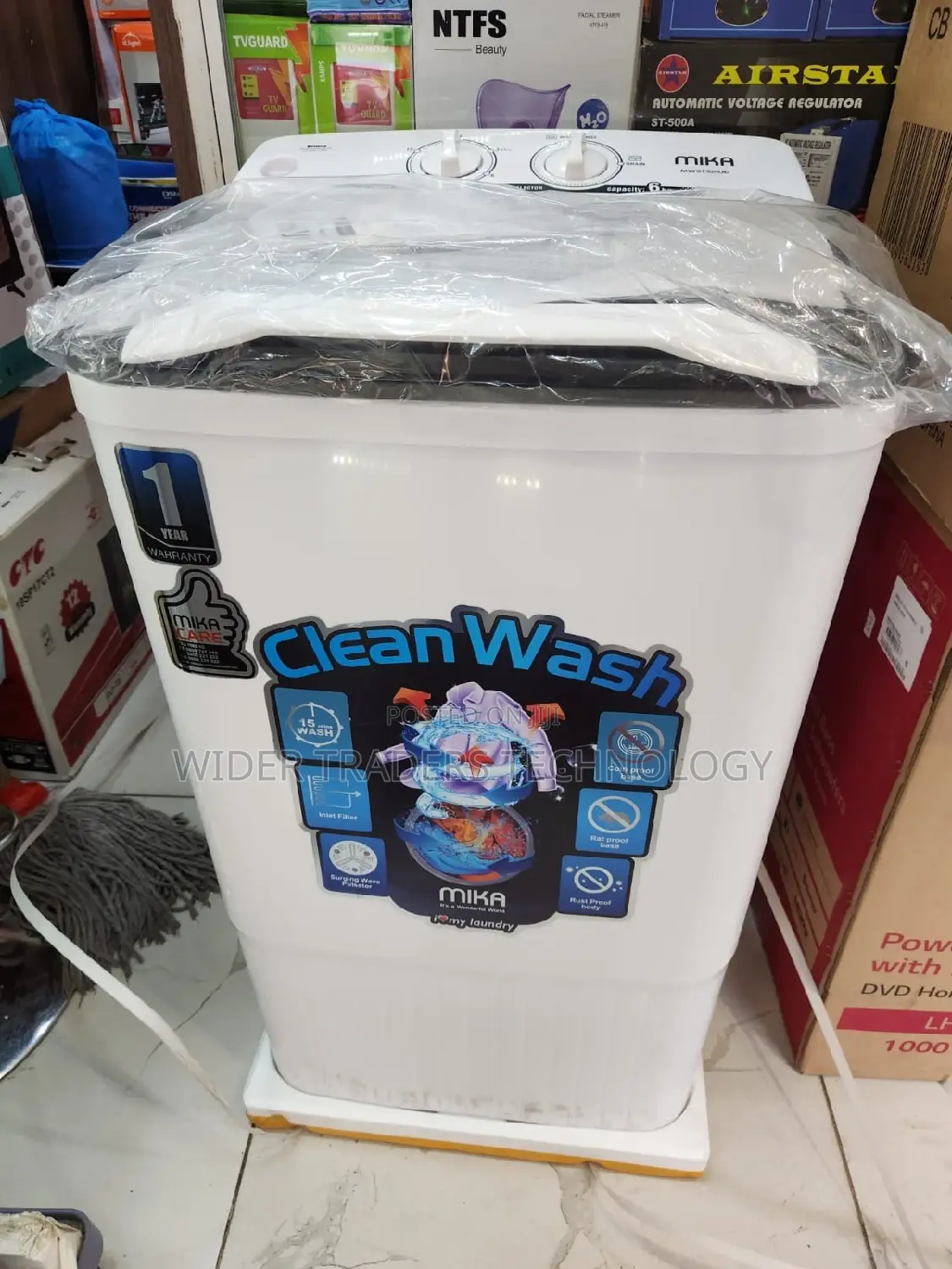 Mika 6kg, Semi Automatic, Single Tub Washing Machine-