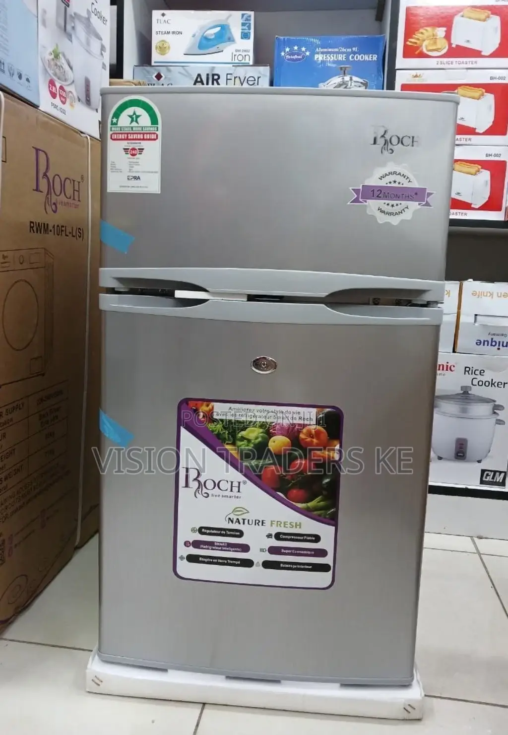 Roch 98litres Double Door Refrigerator.