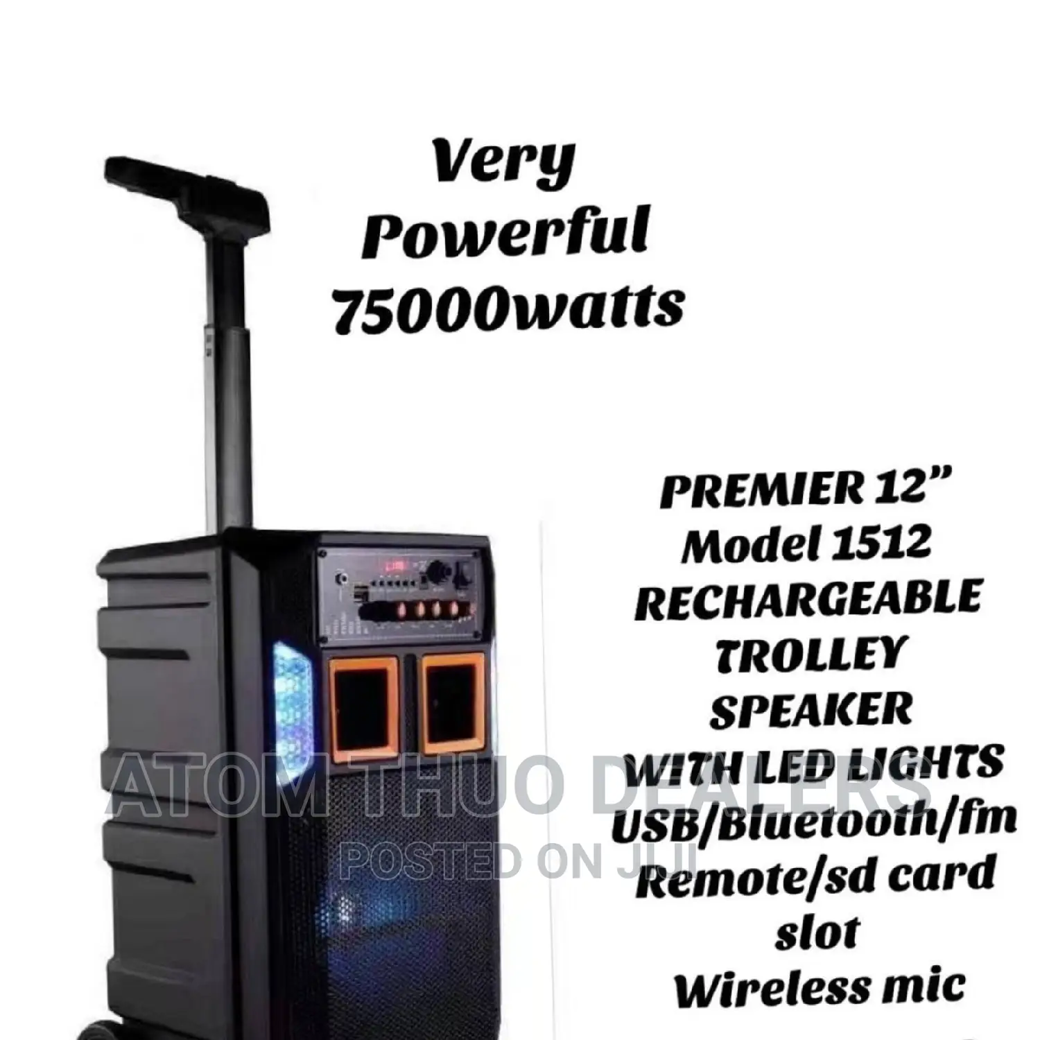 Premier 7500 Wat Tagwood Speaker/ Bluetooth/ Wireless Mike