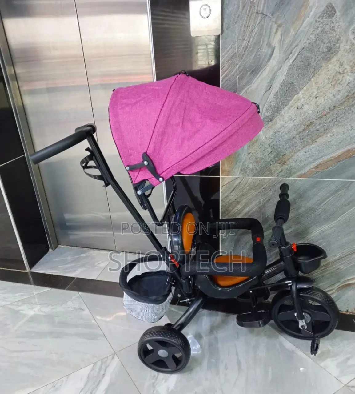 Push Tricycle With Parental Control/Canopy.