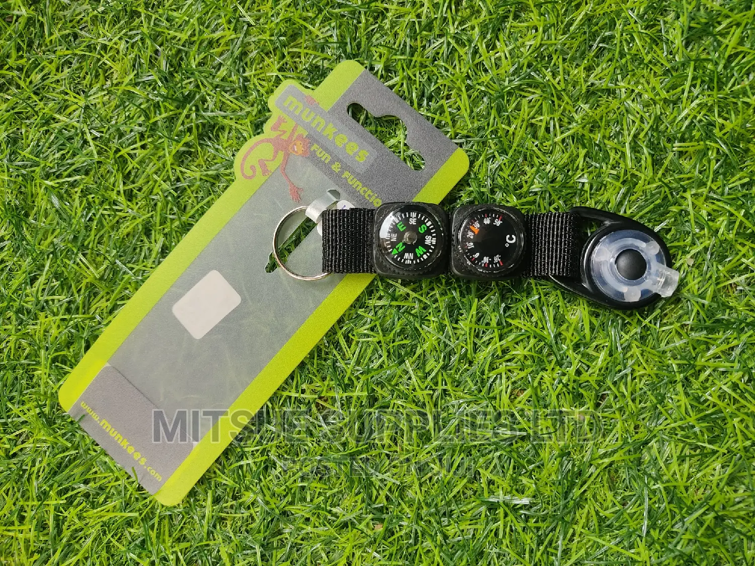 LED Multipurpose Key Fob With Compass, Thermometer, Keyri