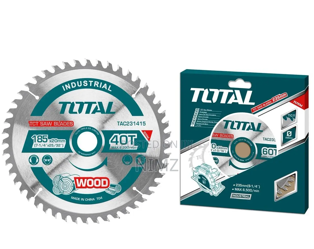 Total TAC231415 TCT Saw Blade 185mm(7-1/4"