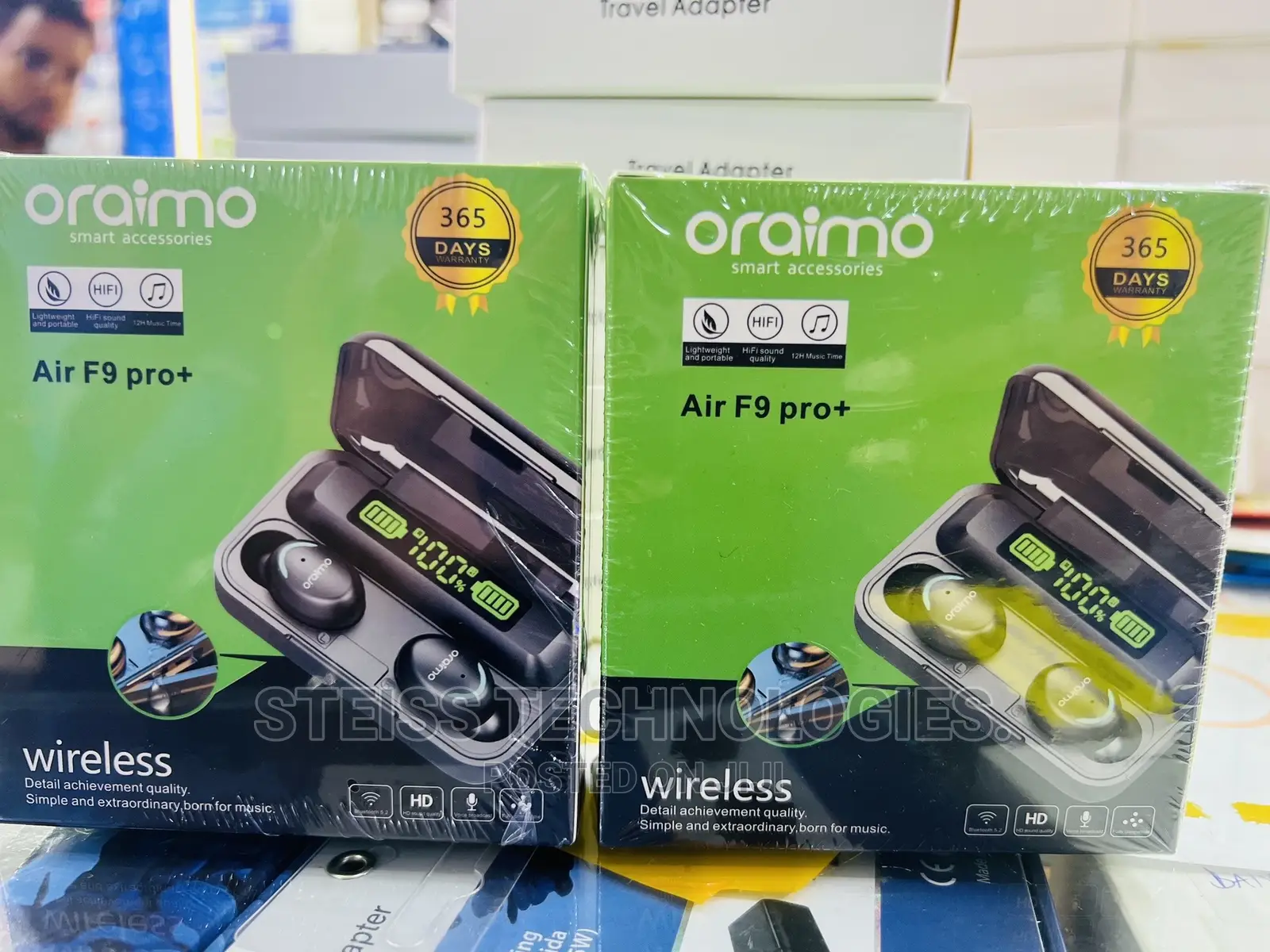 Oraimo F9 Pro + Wireless Buds.