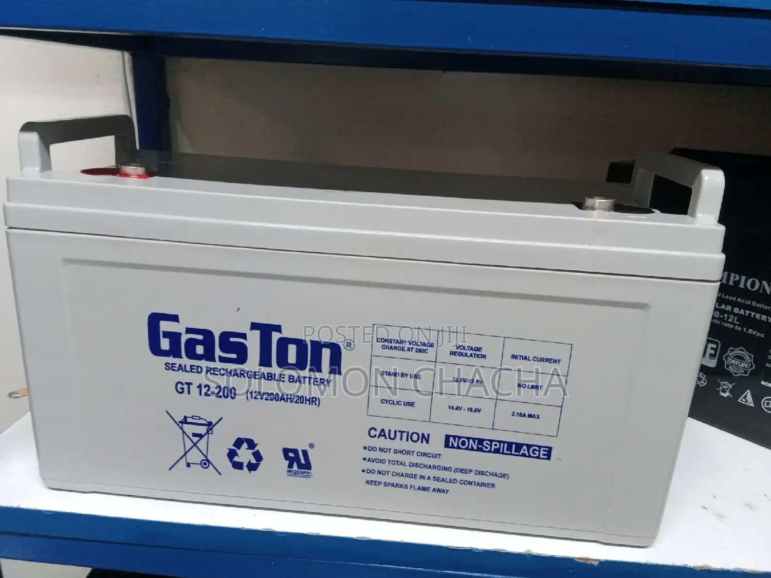 Gaston Gel 12v 200ah Deep Cycle Solar Battery