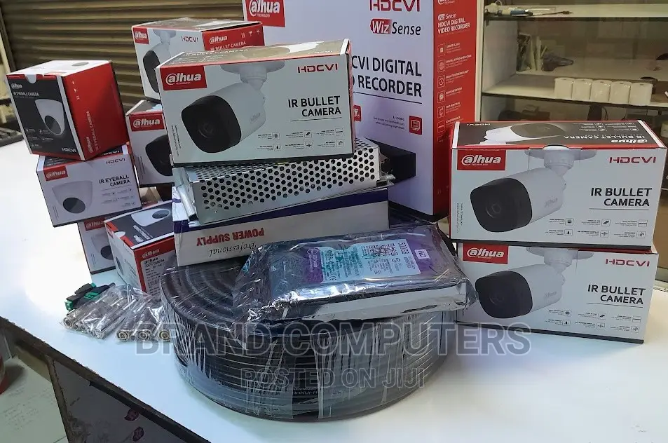 4 Channel CCTV Camera Kit With 4 Cameras- Dahua CCTV